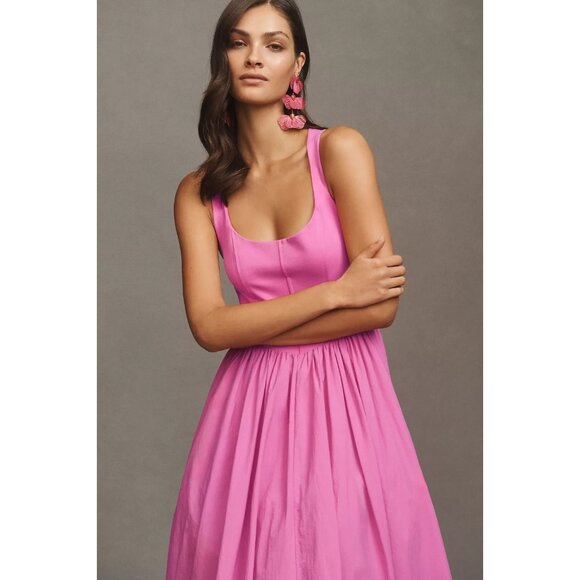 BHLDN Jemma Scoop-Neck Corset Fit & Flare Maxi Dress XS - Picture 3 of 4